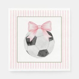 Guardanapo De Papel Pink Stripe Soccer
