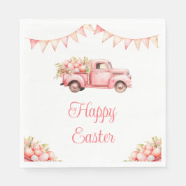 Guardanapo De Papel Pink Truck Easter Egg Hunt
