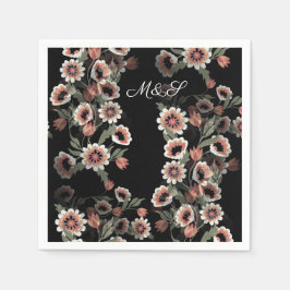 Guardanapo De Papel Pinks e Verdes Botânicos Moles Inspirados no Barro