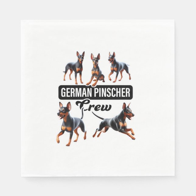 Guardanapo De Papel Pinscher Crew Alemão (Frente)