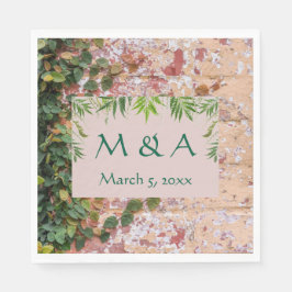 Guardanapo De Papel Pintados Bricks Verdes Vivy Casamento Napkins