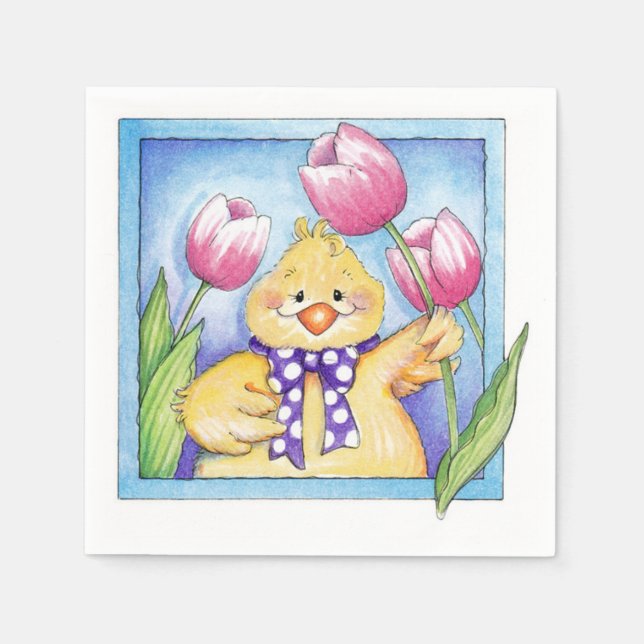 Guardanapo De Papel Pintinho - Papel Napkins (Frente)