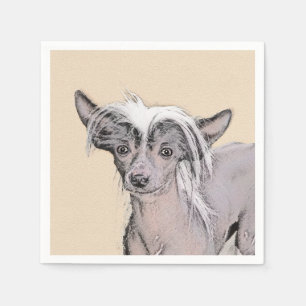Guardanapo De Papel Pintura Chinesa Sem Cabelo Penteada Original Dog A