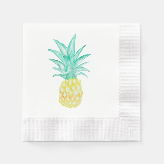 Guardanapo De Papel Pintura de Abacaxi Napkins Tropical (Frente)