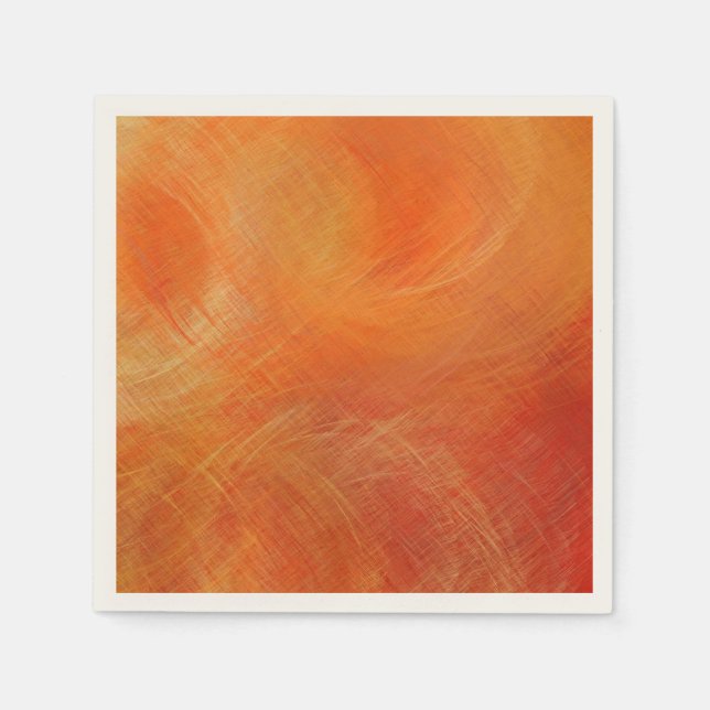 Guardanapo De Papel Pintura de Abstrato Laranja (Frente)