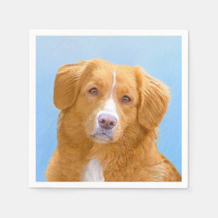 Guardanapo De Papel Pintura de Cão de Retriever com Pedra Nova Escóc