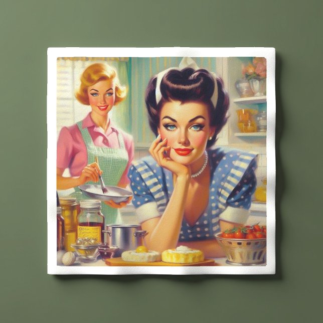 Guardanapo De Papel Pintura de Cozinha Retro (Criador carregado)