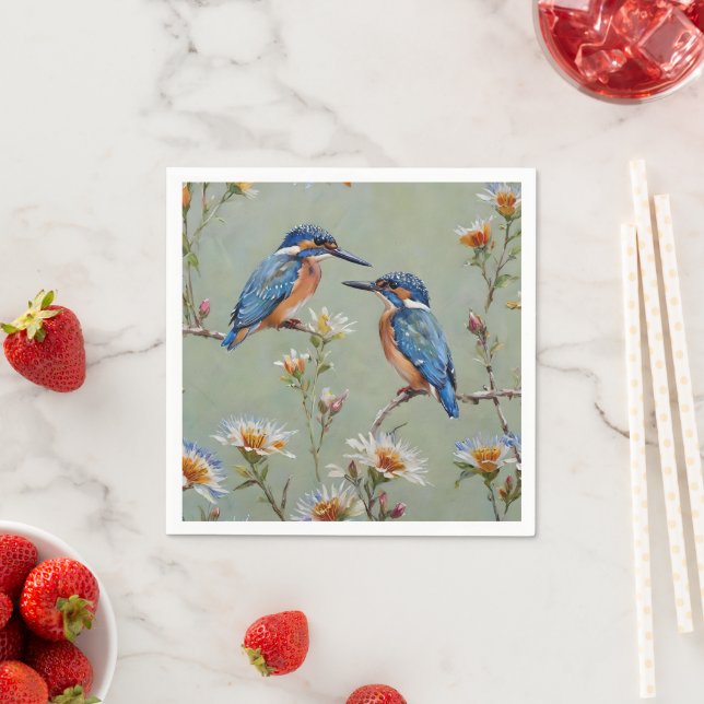 Guardanapo De Papel Pintura De Óleo De Refinadores Australianos E Flor (Insitu)