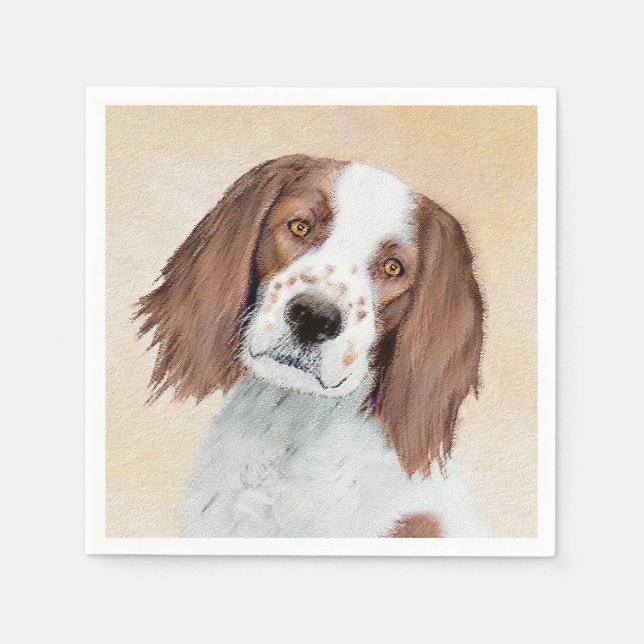 Guardanapo De Papel Pintura de Setores Vermelho e Branco Irlandês - Ar (Frente)