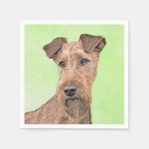 Guardanapo De Papel Pintura de Terrier irlandesa - Arte de cachorro or