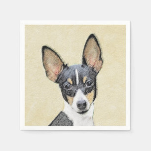 Guardanapo De Papel Pintura de Toy Fox Terrier - Arte de Cachorro Orig