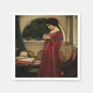 Guardanapo De Papel Pintura de Waterhouse da Mulher Cristal Ball