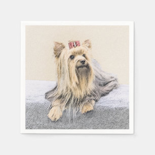 Guardanapo De Papel Pintura de Yorkshire Terrier - Arte de Cachorro Or