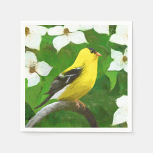 Guardanapo De Papel Pintura Goldfinch - Arte Cachorra Original