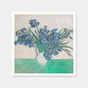 Guardanapo De Papel Pintura Impressionista Vaso de Íris de Van Gogh