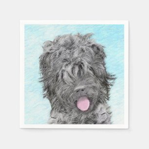 Guardanapo De Papel Pintura Terrier russa negra - Cachorro original bo
