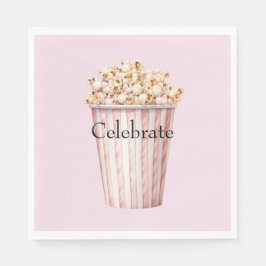 Guardanapo De Papel Pipoca Blush Movie Time