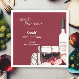 Guardanapo De Papel Piquenique do Partido Charcuterie e do Vinho 50º A