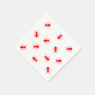 Guardanapo De Papel Piquenique vermelho engraçado da grade do