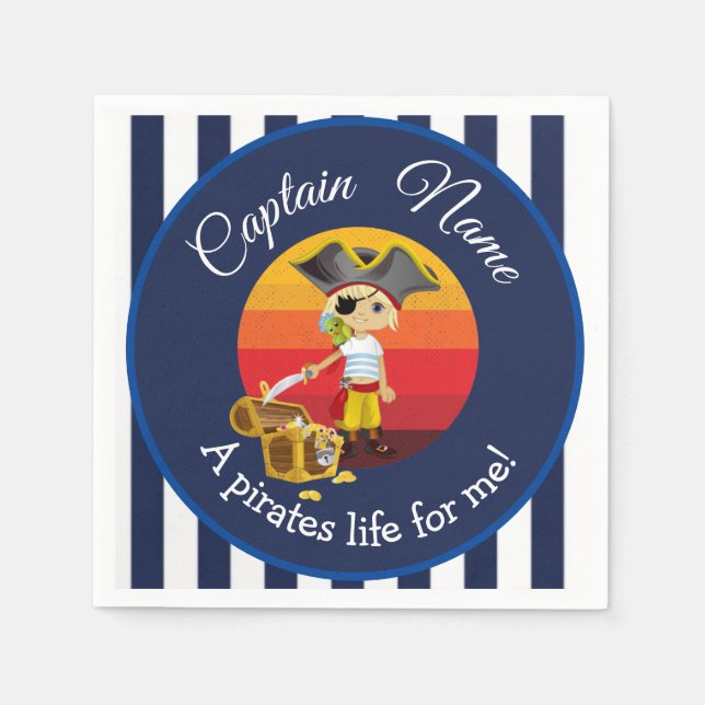 Guardanapo De Papel Pirata de Festa Menino (Frente)