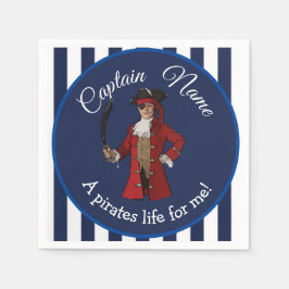 Guardanapo De Papel Pirata Náutica Blue Boy