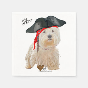 Guardanapo De Papel Pirata Westie