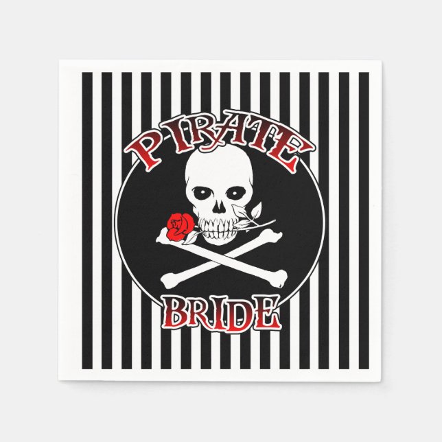 Guardanapo De Papel Pirate Bride Paper Napkins (Frente)