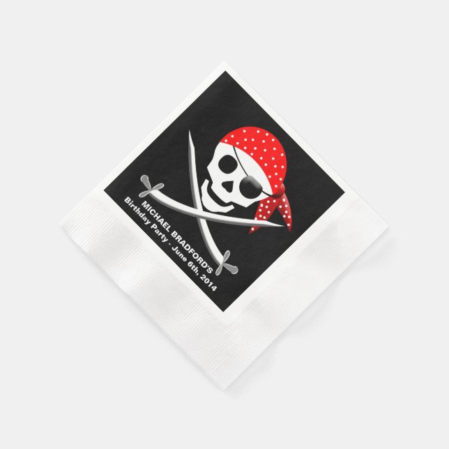 GUARDANAPO DE PAPEL PIRATE PARTY PAPKINS (50 POR EMBALAGEM) (Canto)