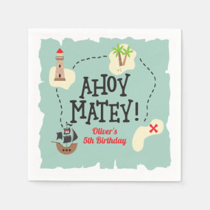 Guardanapo De Papel Pirate Treasure Map Birthday