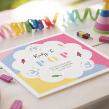 Pirulito Colorido Pronto para Estourar Chá de Bebê