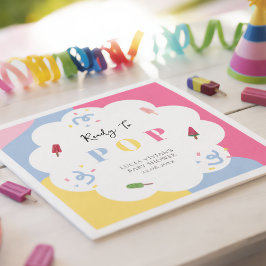 Guardanapo De Papel Pirulito Colorido Pronto para Estourar Chá de Bebê