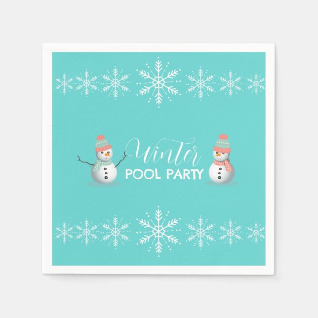 Guardanapo De Papel Piscina de inverno (Frente)