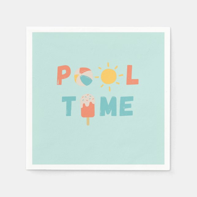 Guardanapo De Papel piscina. Frente Napkins e Suprimentos (Frente)