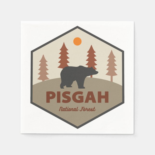 Guardanapo De Papel Pisgah National Forest Bear (Frente)