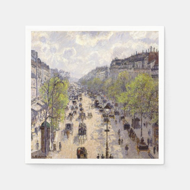 Guardanapo De Papel Pissarro - Boulevard Montmartre, Primavera (Frente)