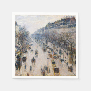 Guardanapo De Papel Pissarro - Boulevard Montmartre, Winter Morning