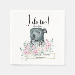 Guardanapo De Papel Pit Bull Cachorro Casamento Cocktail Napkins