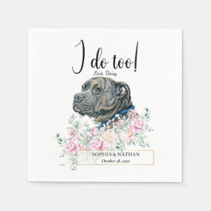 Guardanapo De Papel Pit Bull Cachorro Casamento Cocktail Napkins