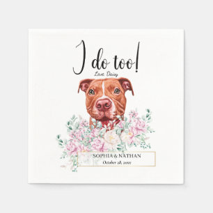 Guardanapo De Papel Pit Bull Cachorro Casamento Cocktail Napkins