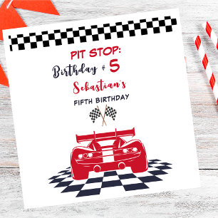 Guardanapo De Papel Pit stop race aniversário de criança