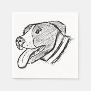 Guardanapo De Papel pitbull desenho à mão foto cachorro amante de anim