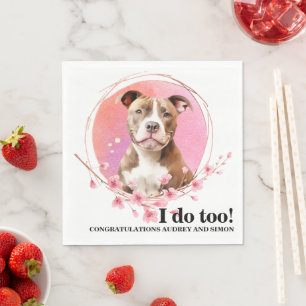 Guardanapo De Papel Pitbull Wedding Napkins Com Cães Foto
