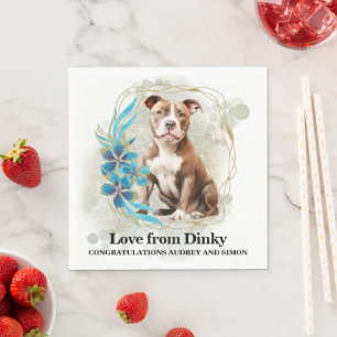 Guardanapo De Papel Pitbull Wedding Napkins Com Cães Foto