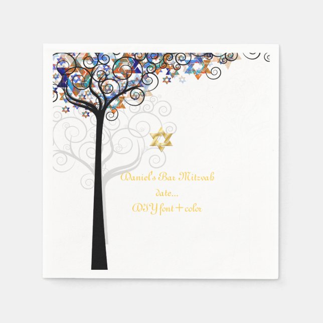 Guardanapo De Papel PixDezines tree of life/mitzvah (Frente)