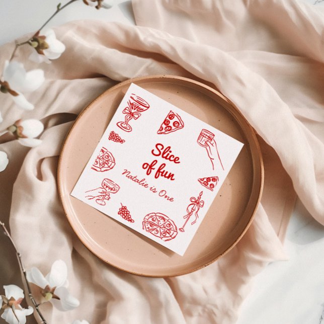 Guardanapo De Papel Pizza 1rua E Pedra Escrita De Noite Divertido (Criador carregado)