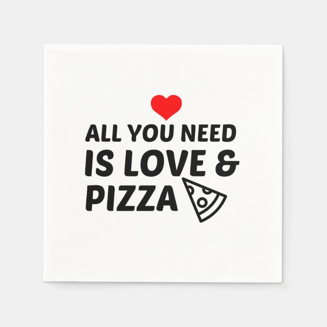 GUARDANAPO DE PAPEL PIZZA E AMOR (Frente)