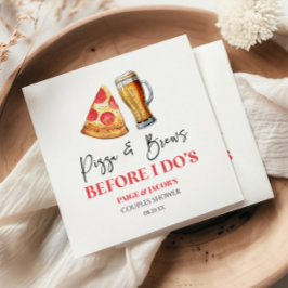 Guardanapo De Papel Pizza e Cervejas Antes do Chá de Casal