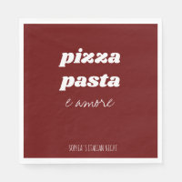 Pizza Engraçada E Cozinha Vermelha Italiana