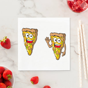 Guardanapo De Papel Pizza Engraçada Fatias Napkins
