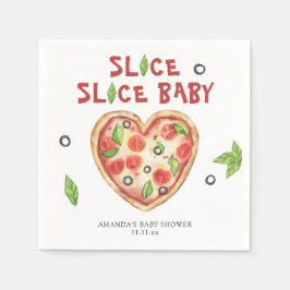 Guardanapo De Papel pizza heart watercolor baby shower